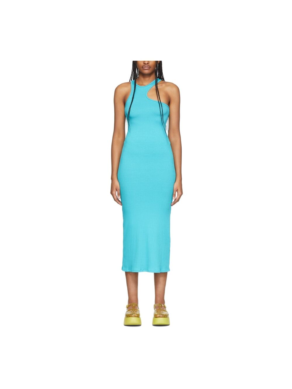 Simon Miller Ribbed Blue Mawga Dress Size S